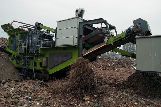 郑州鼎盛移动式建筑垃圾处理设备助力西安市建筑垃圾华丽转身